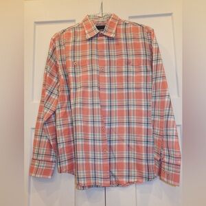 Tommy Bahama Coral Plaid Button Down Shirt